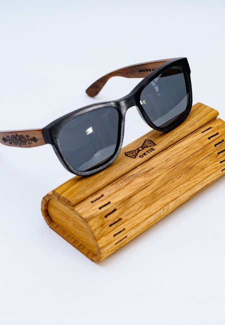 Custom Wooden Sunglasses Frame, Wood Eyeglasses, Personalized Black Sunglasses