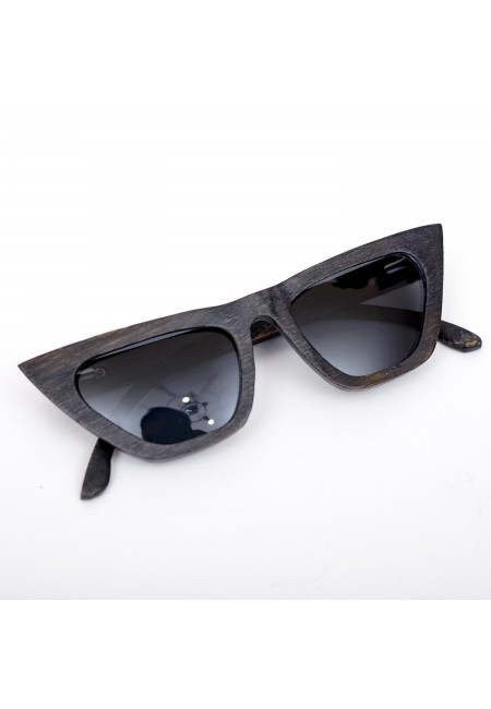 Custom Black Sunglasses Women Wooden Sunglasses Cat Eye Wood Eyeglasses