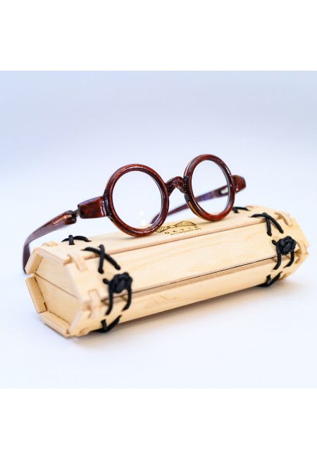 Round Shape Wooden Glasses Frame, Prescription Glasses, Reading Glasses, Computer Glasses, Red Glasses Frame